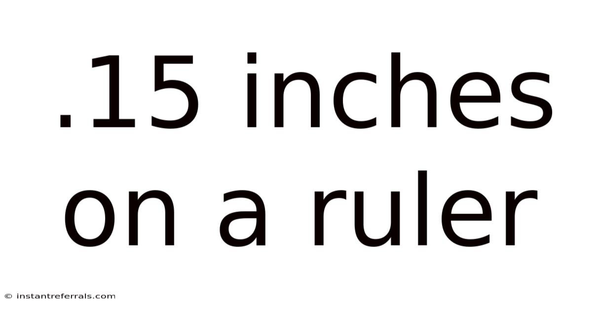 .15 Inches On A Ruler