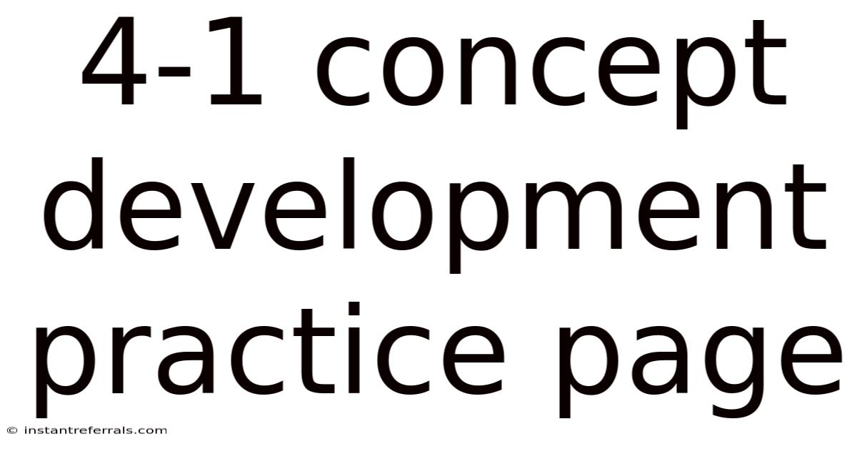 4-1 Concept Development Practice Page