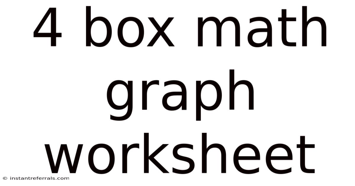 4 Box Math Graph Worksheet
