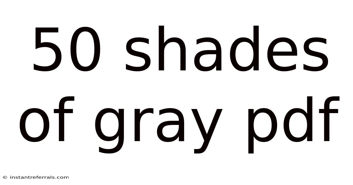 50 Shades Of Gray Pdf