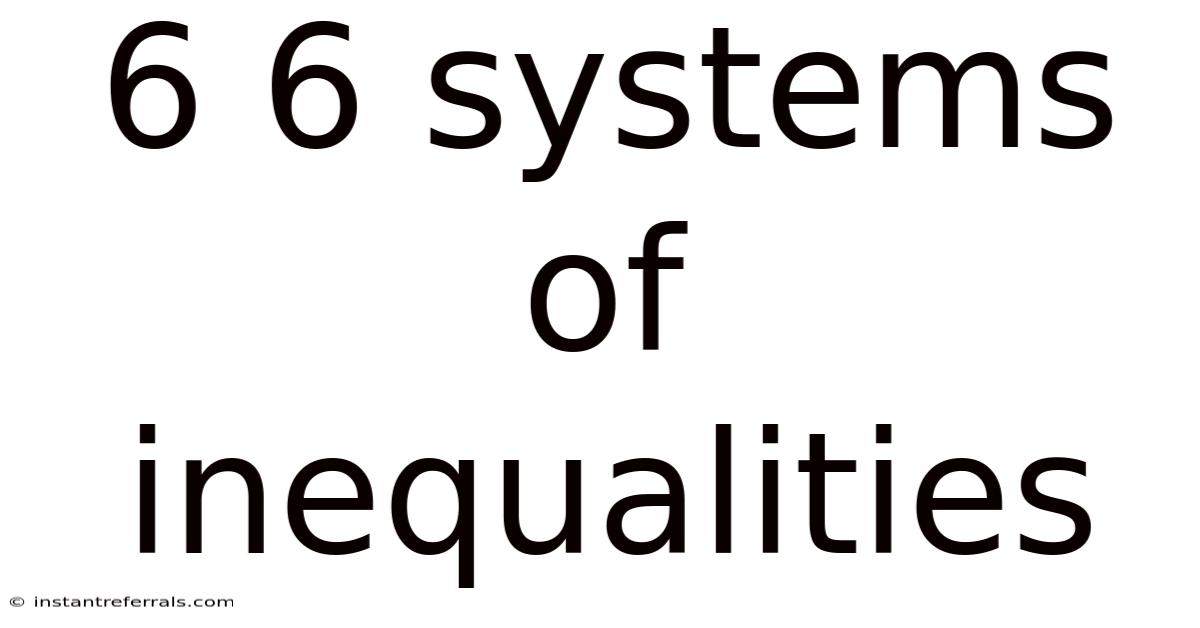 6 6 Systems Of Inequalities