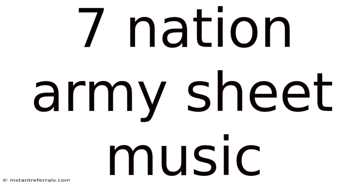 7 Nation Army Sheet Music