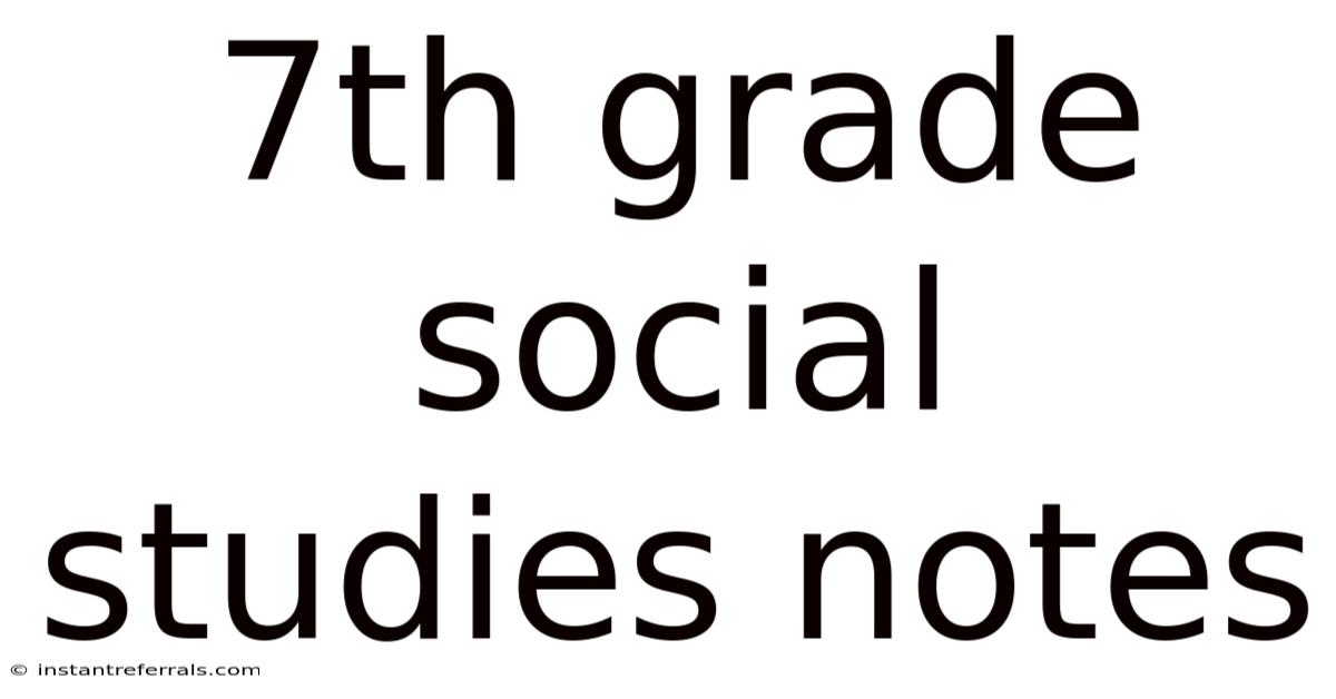 7th Grade Social Studies Notes