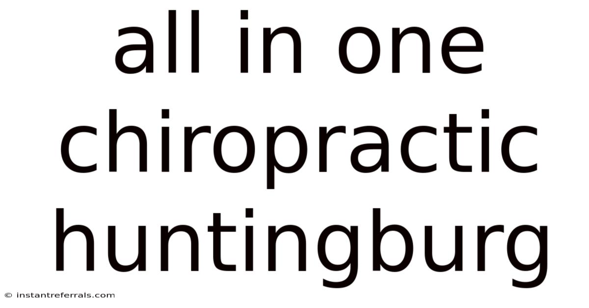 All In One Chiropractic Huntingburg