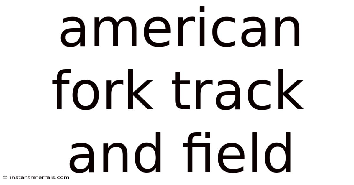 American Fork Track And Field