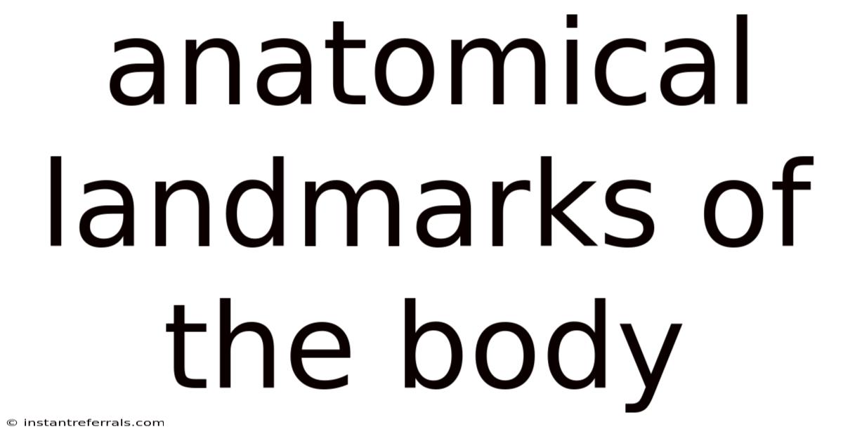 Anatomical Landmarks Of The Body