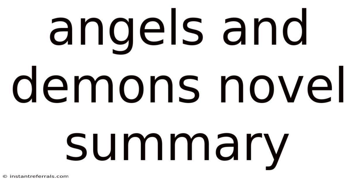 Angels And Demons Novel Summary