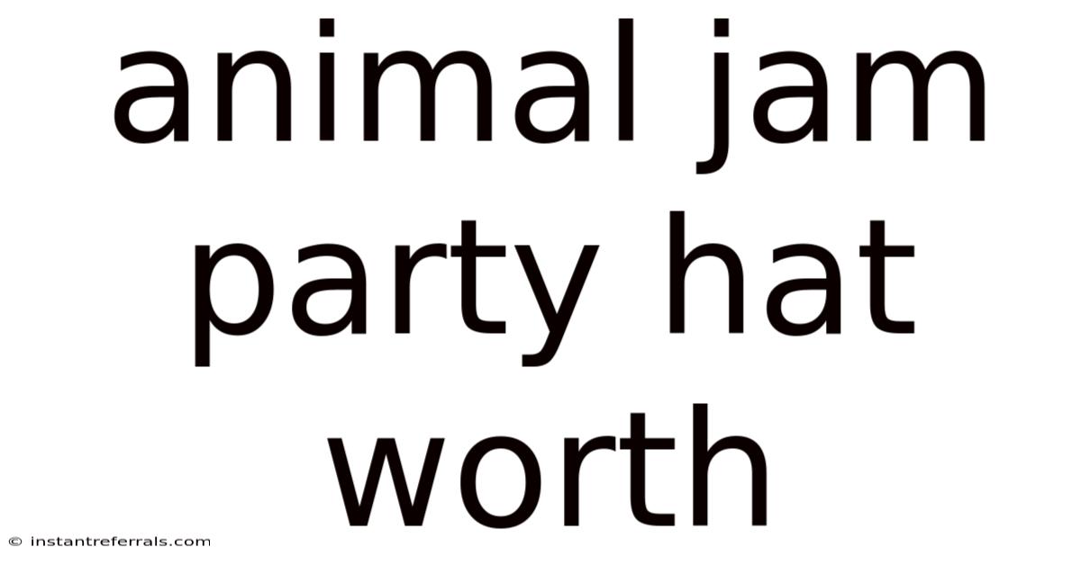 Animal Jam Party Hat Worth