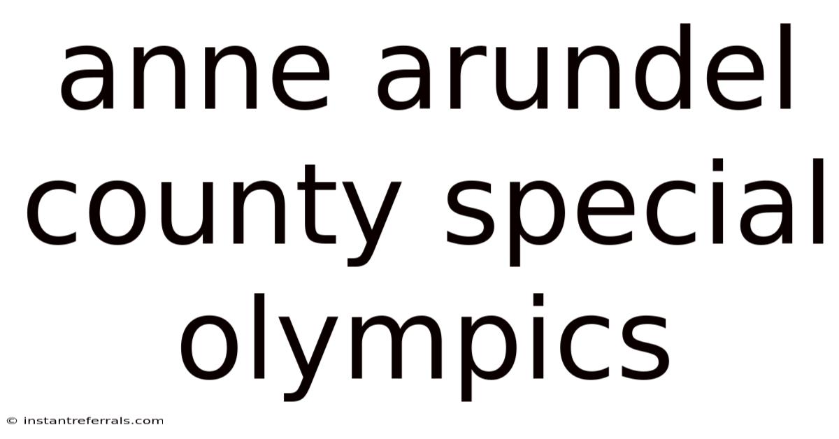 Anne Arundel County Special Olympics