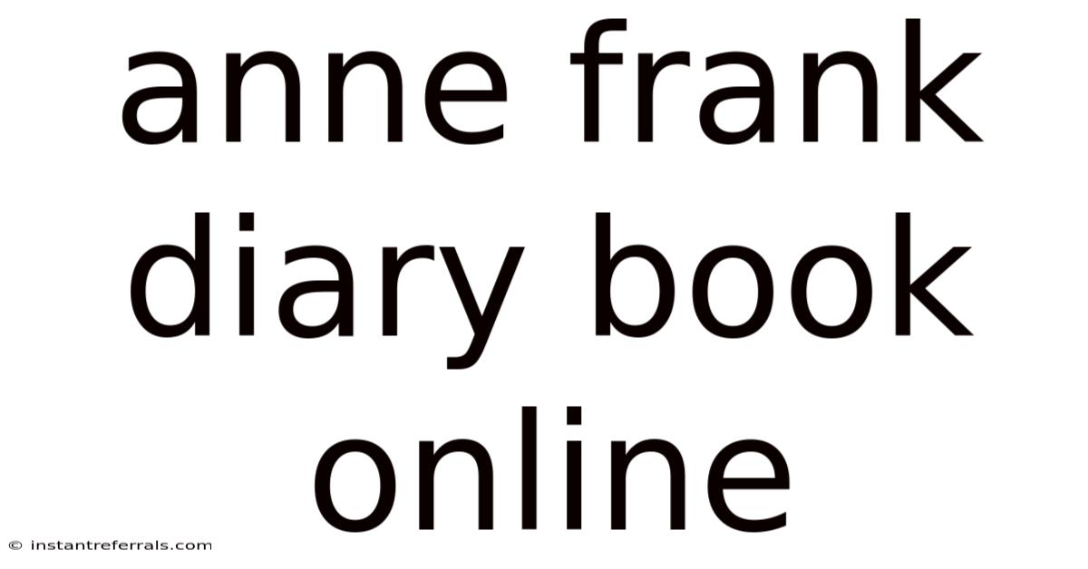 Anne Frank Diary Book Online
