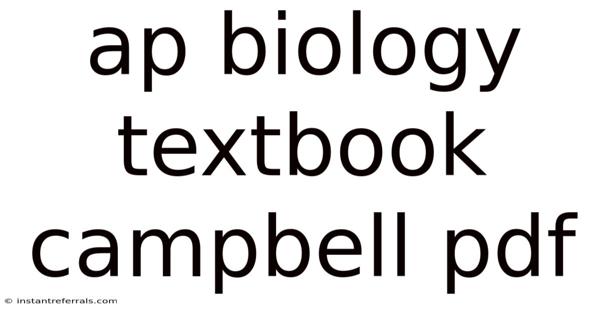 Ap Biology Textbook Campbell Pdf