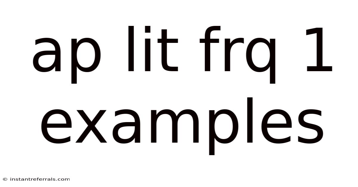 Ap Lit Frq 1 Examples