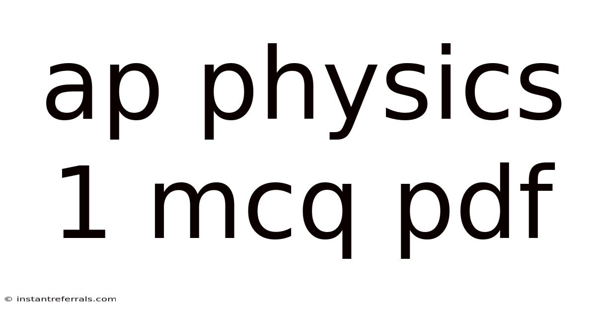 Ap Physics 1 Mcq Pdf