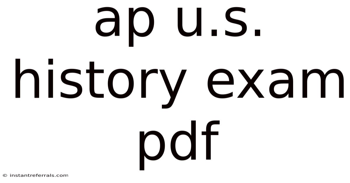 Ap U.s. History Exam Pdf