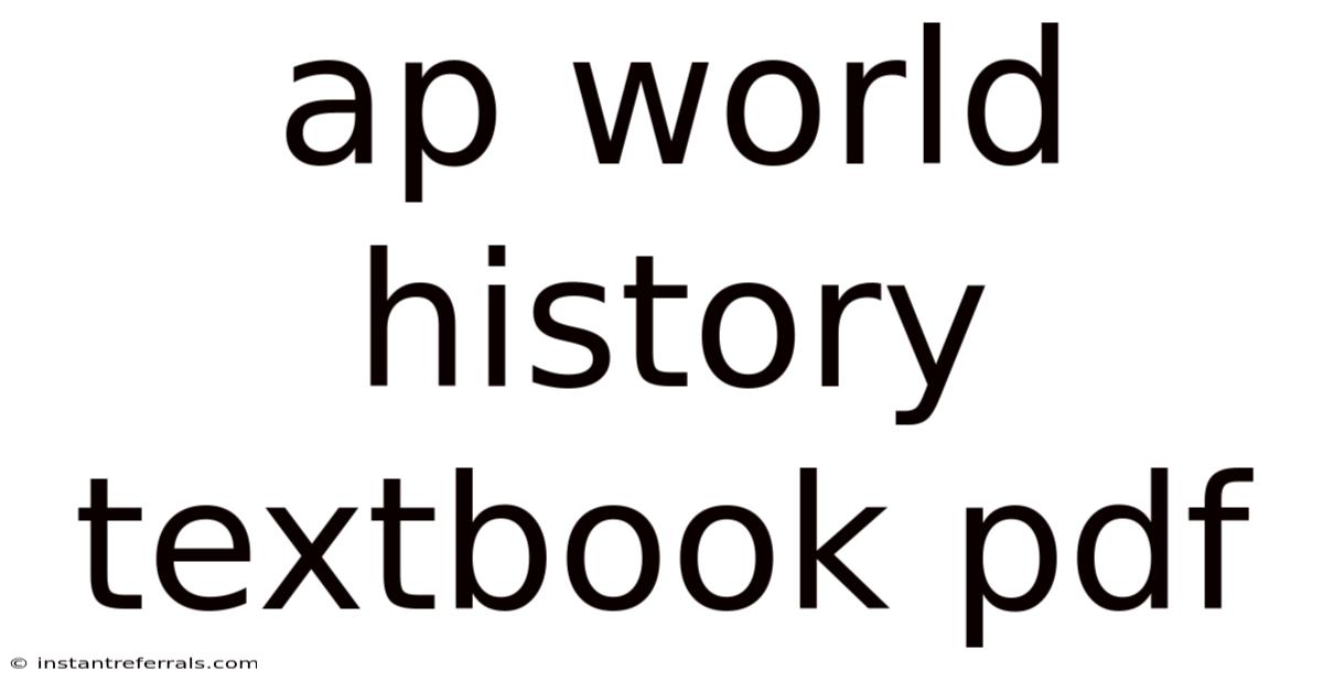 Ap World History Textbook Pdf
