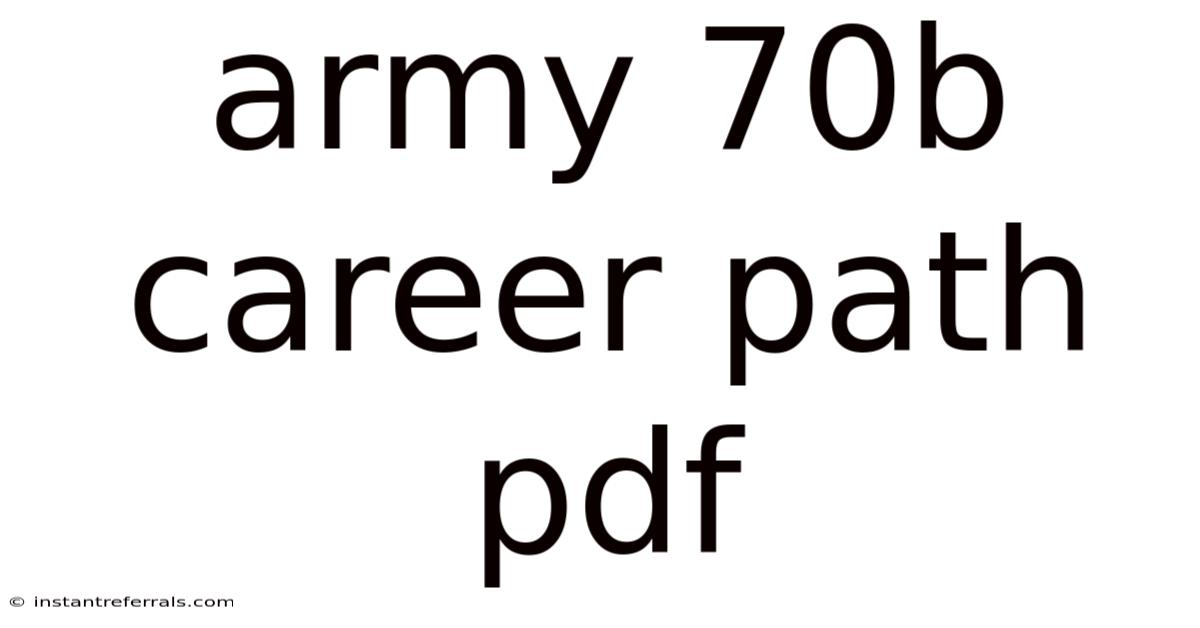 Army 70b Career Path Pdf