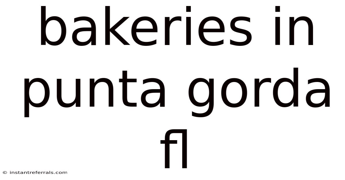 Bakeries In Punta Gorda Fl