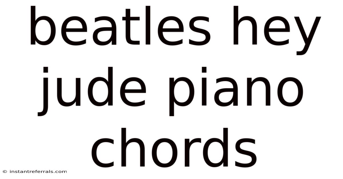 Beatles Hey Jude Piano Chords