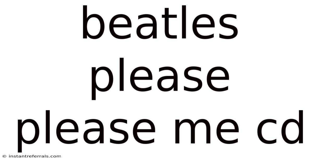 Beatles Please Please Me Cd