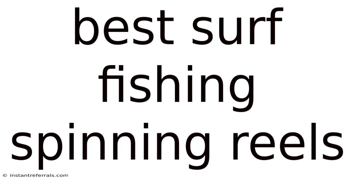 Best Surf Fishing Spinning Reels