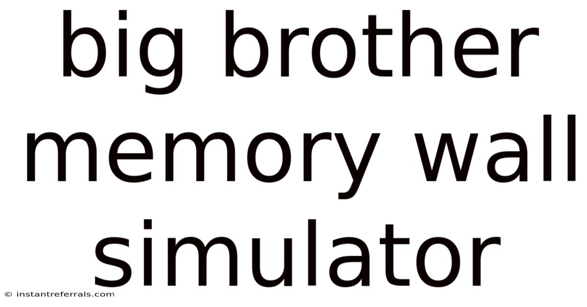 Big Brother Memory Wall Simulator