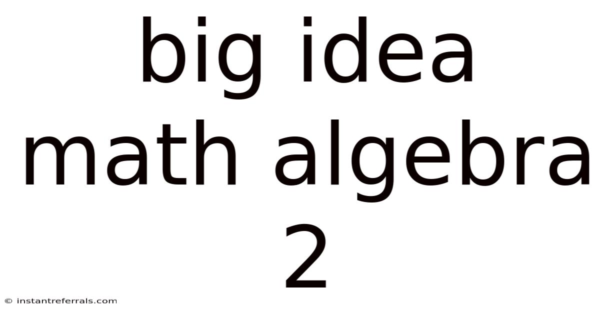 Big Idea Math Algebra 2