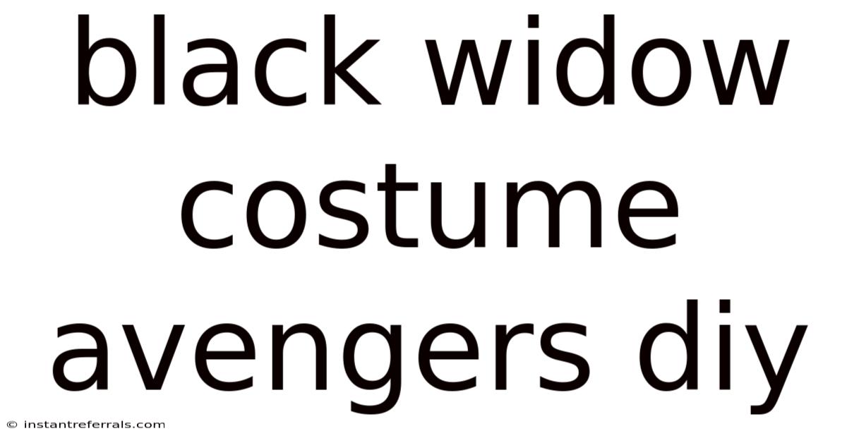 Black Widow Costume Avengers Diy