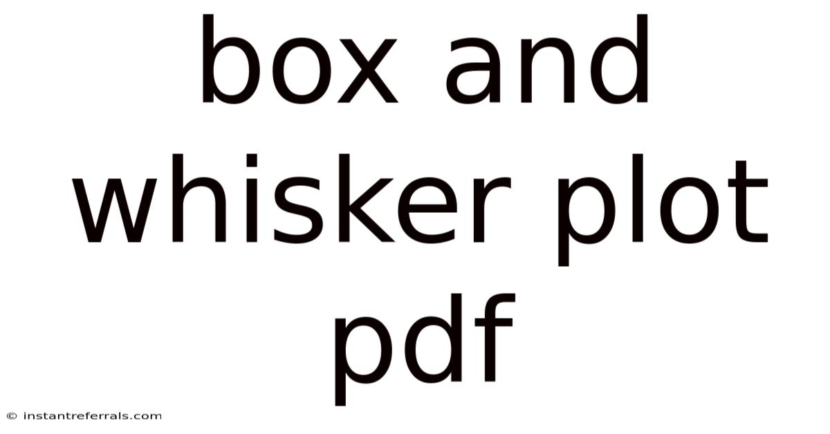 Box And Whisker Plot Pdf