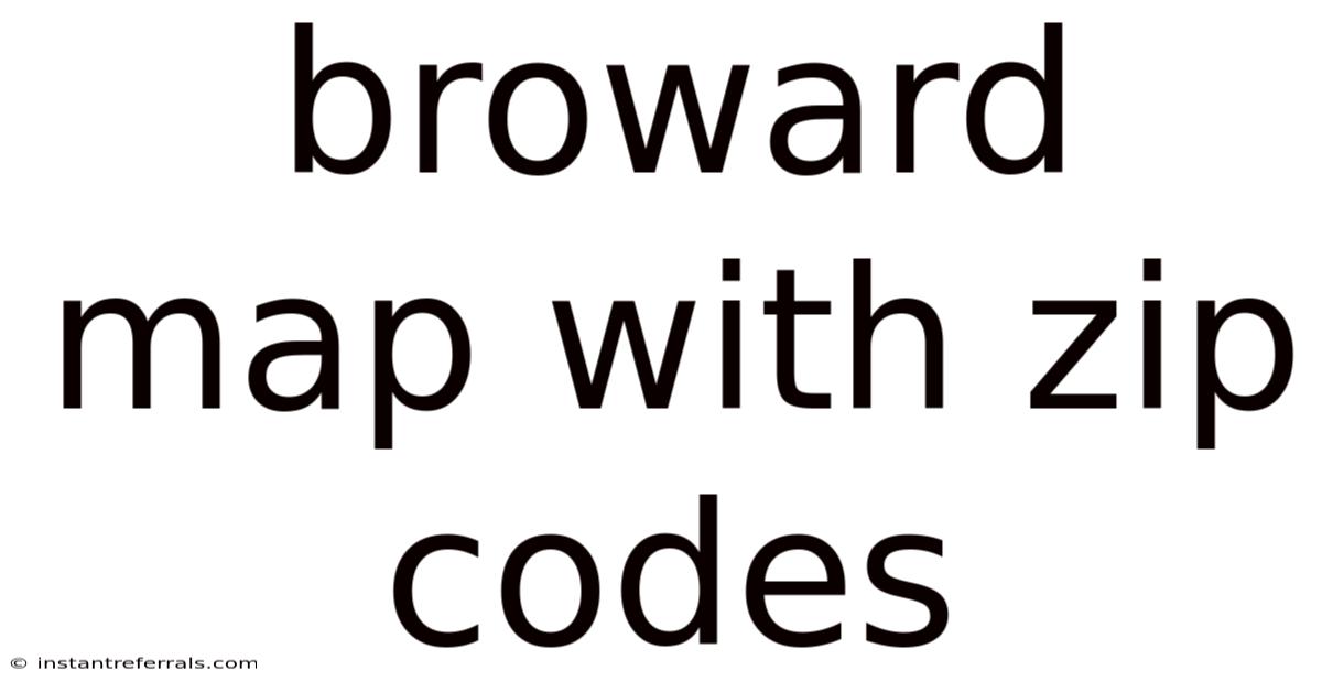Broward Map With Zip Codes