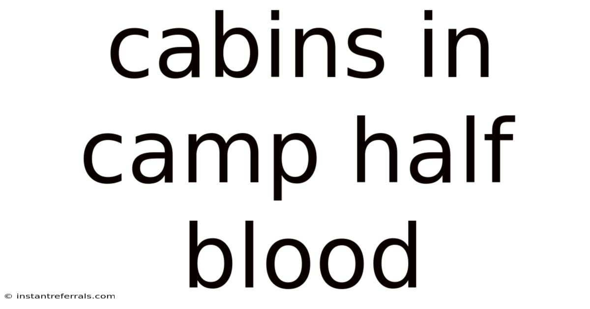 Cabins In Camp Half Blood