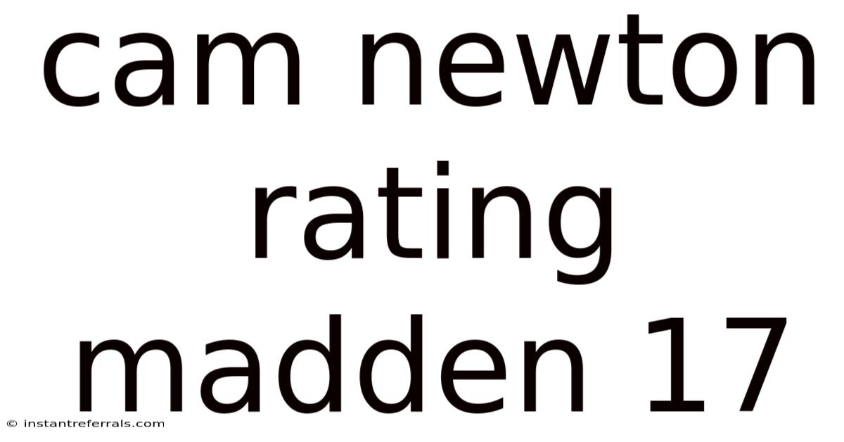Cam Newton Rating Madden 17