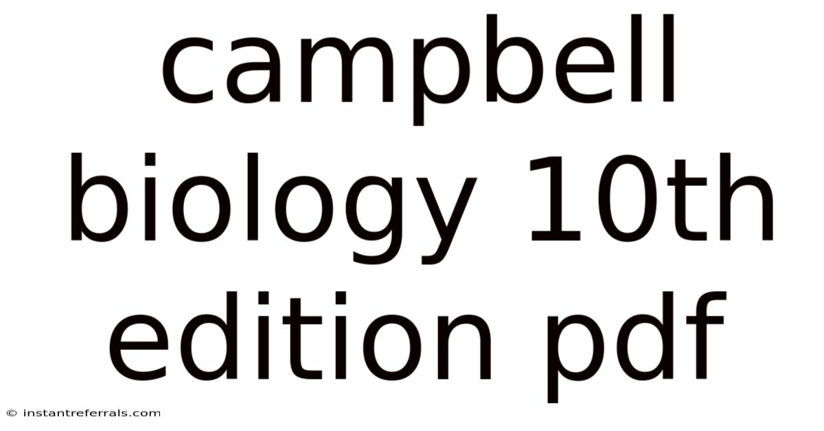 Campbell Biology 10th Edition Pdf