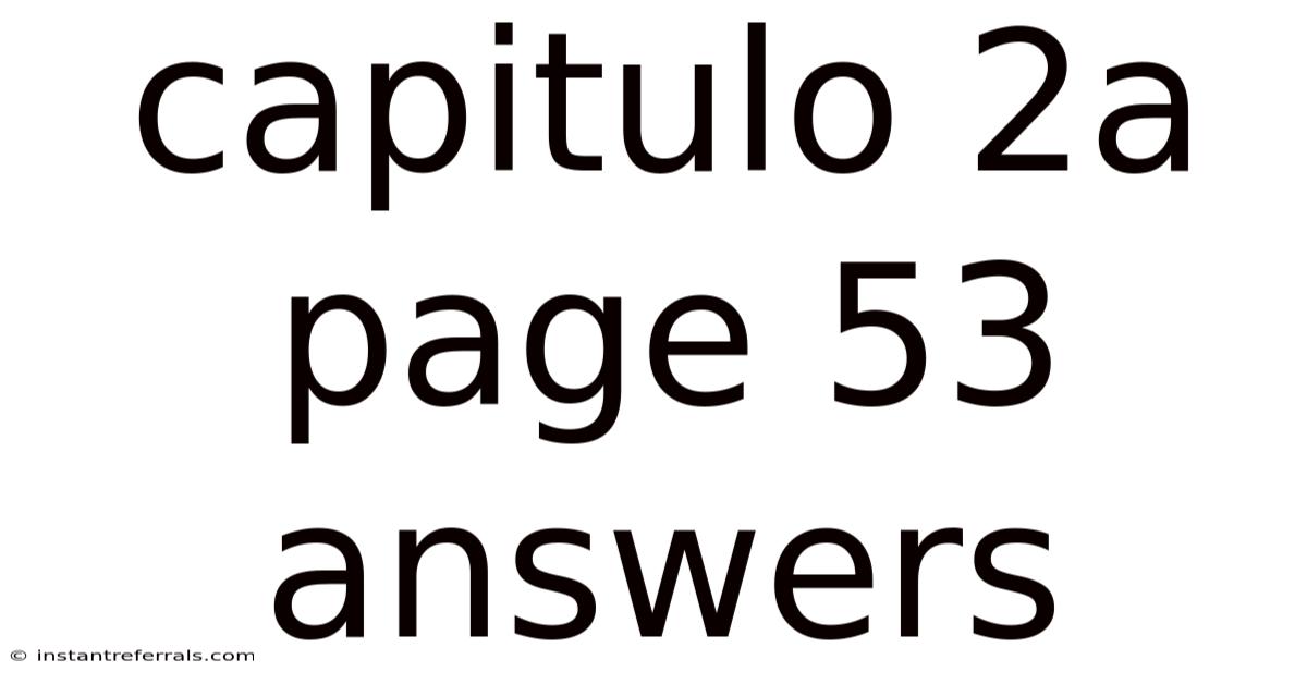 Capitulo 2a Page 53 Answers