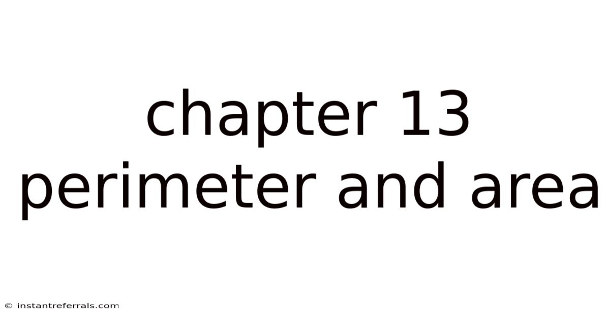 Chapter 13 Perimeter And Area
