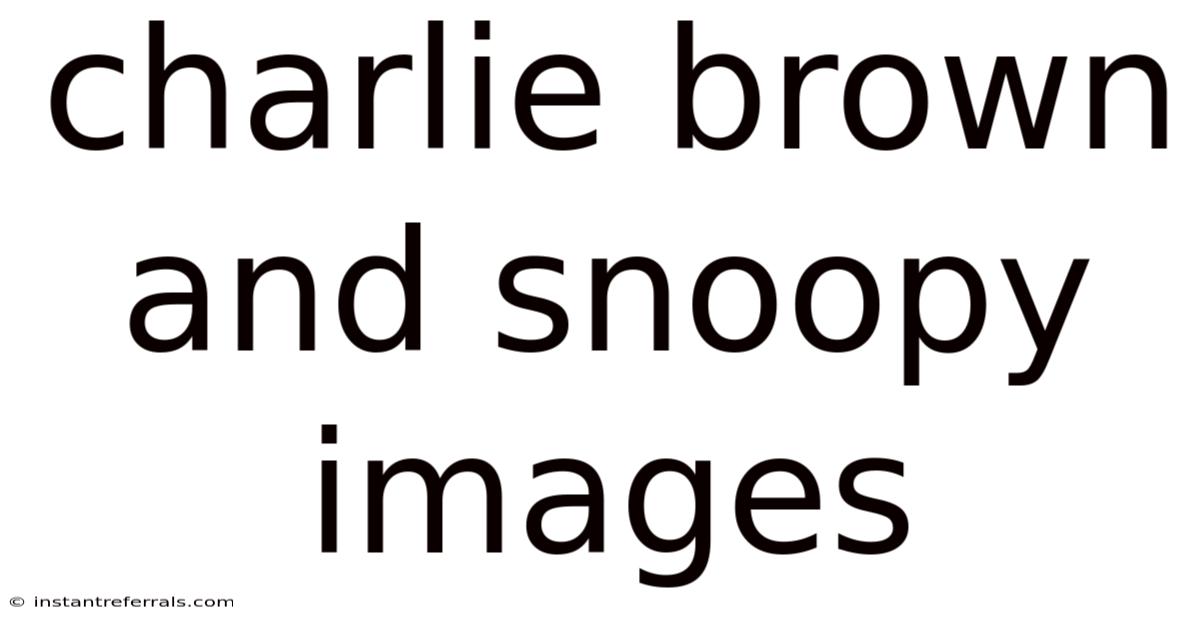 Charlie Brown And Snoopy Images