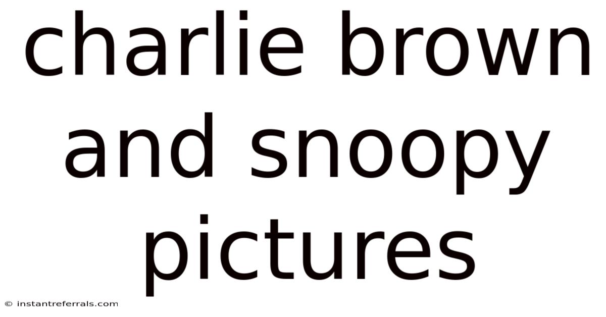 Charlie Brown And Snoopy Pictures