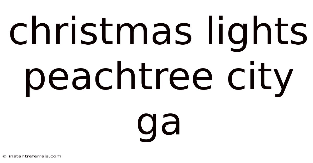Christmas Lights Peachtree City Ga