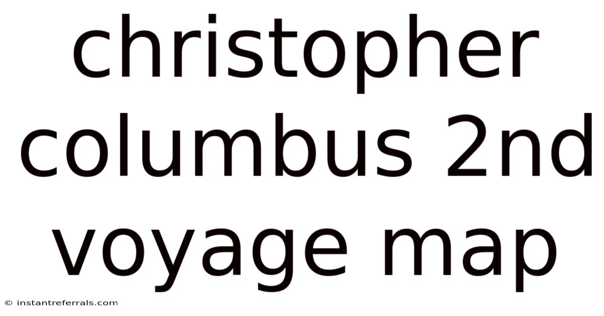Christopher Columbus 2nd Voyage Map