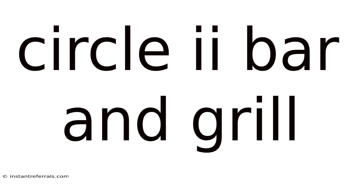 Circle Ii Bar And Grill