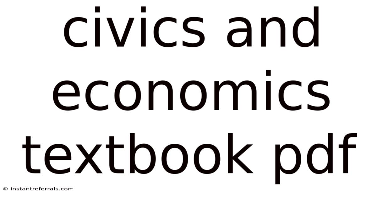 Civics And Economics Textbook Pdf