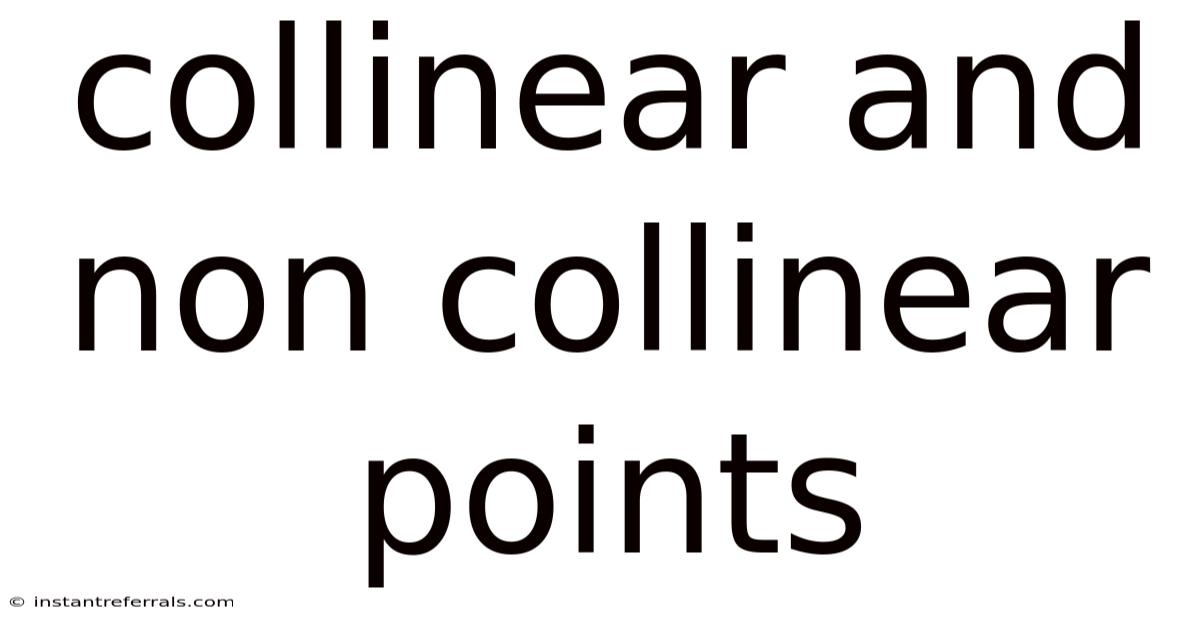 Collinear And Non Collinear Points