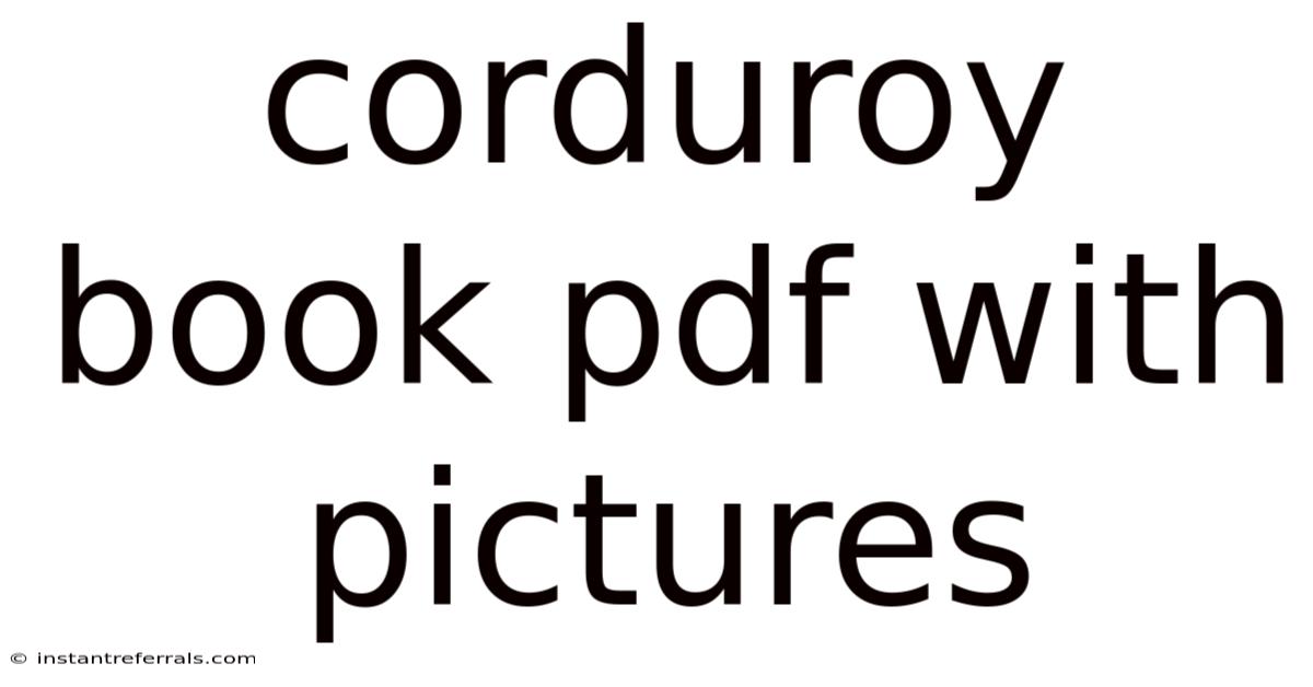 Corduroy Book Pdf With Pictures