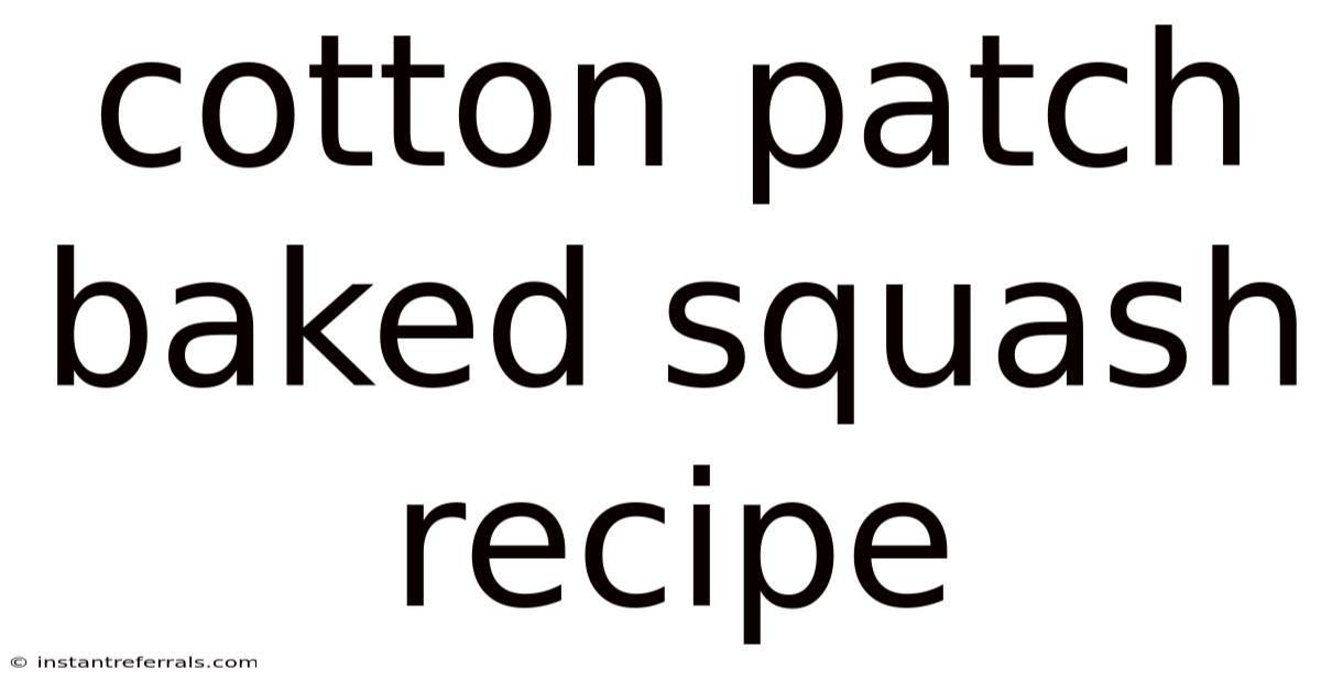 Cotton Patch Baked Squash Recipe