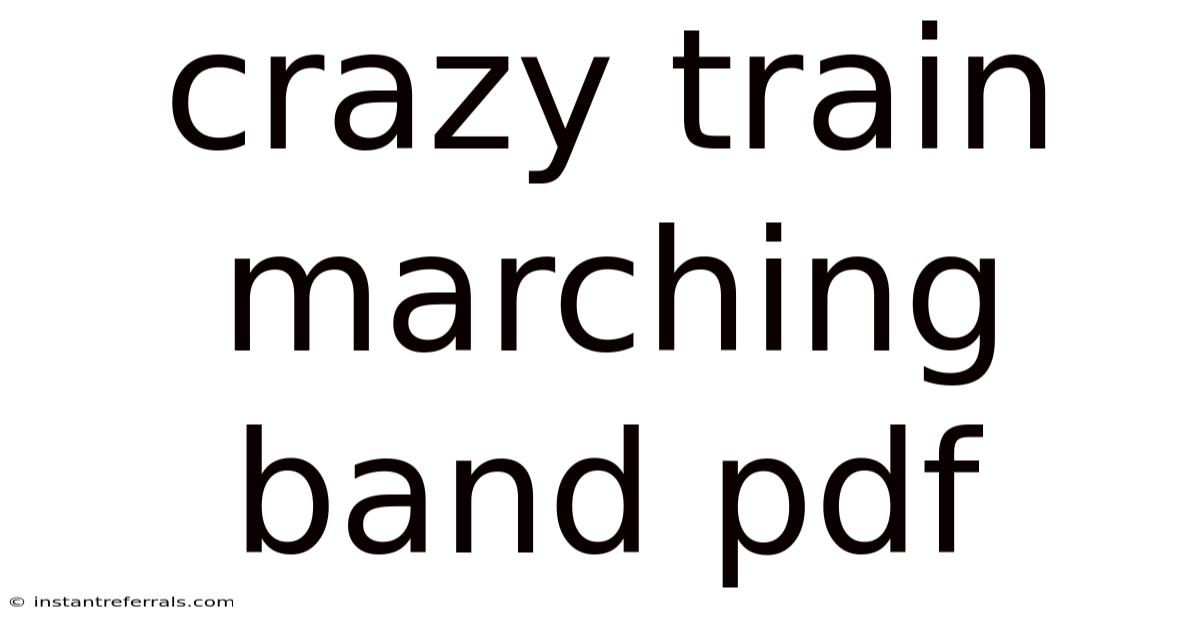 Crazy Train Marching Band Pdf