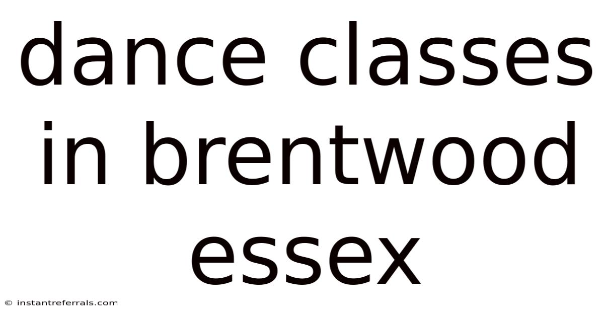 Dance Classes In Brentwood Essex