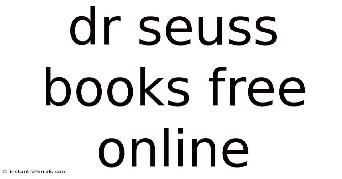 Dr Seuss Books Free Online