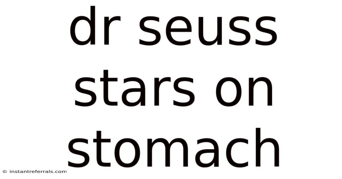 Dr Seuss Stars On Stomach