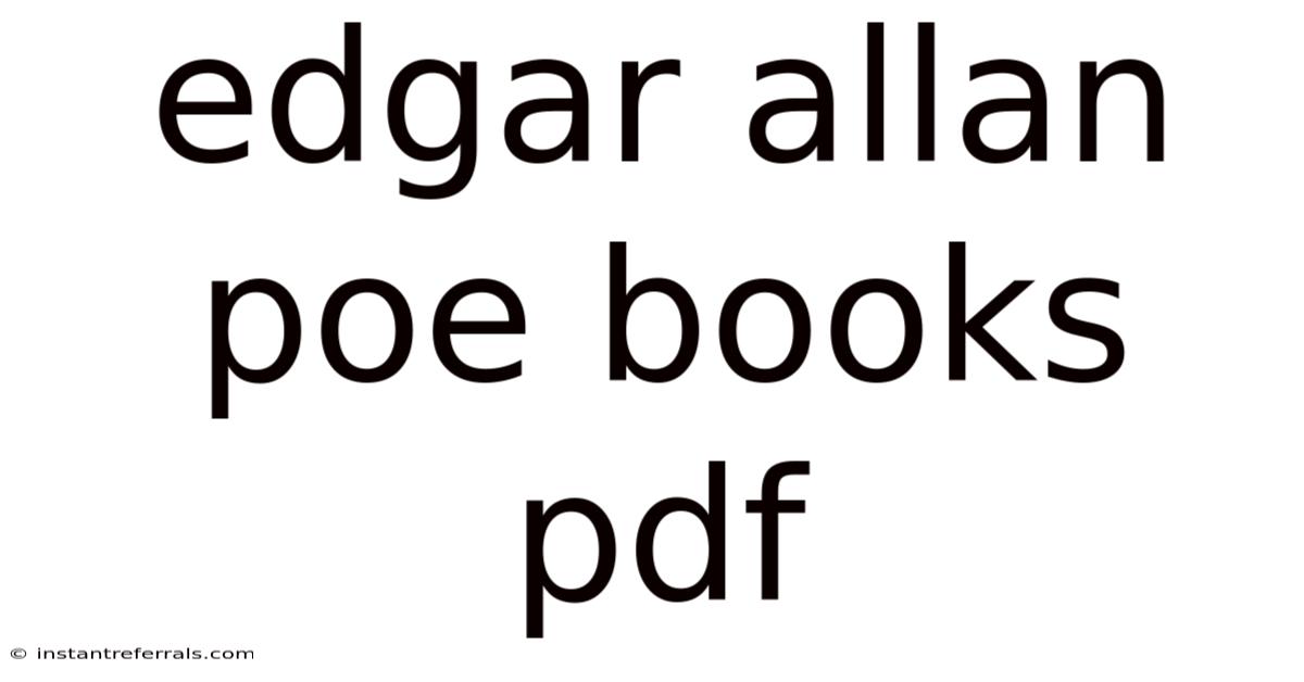Edgar Allan Poe Books Pdf