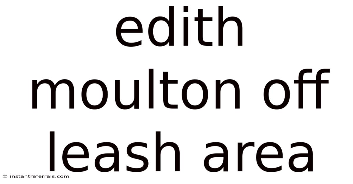 Edith Moulton Off Leash Area