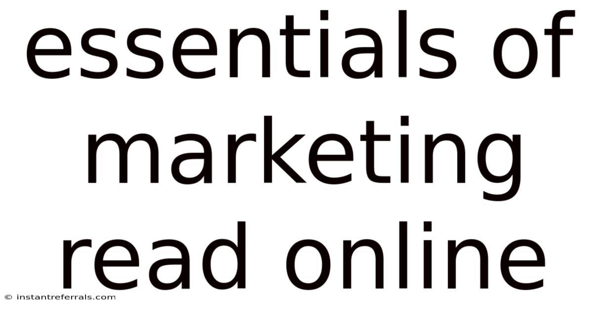 Essentials Of Marketing Read Online
